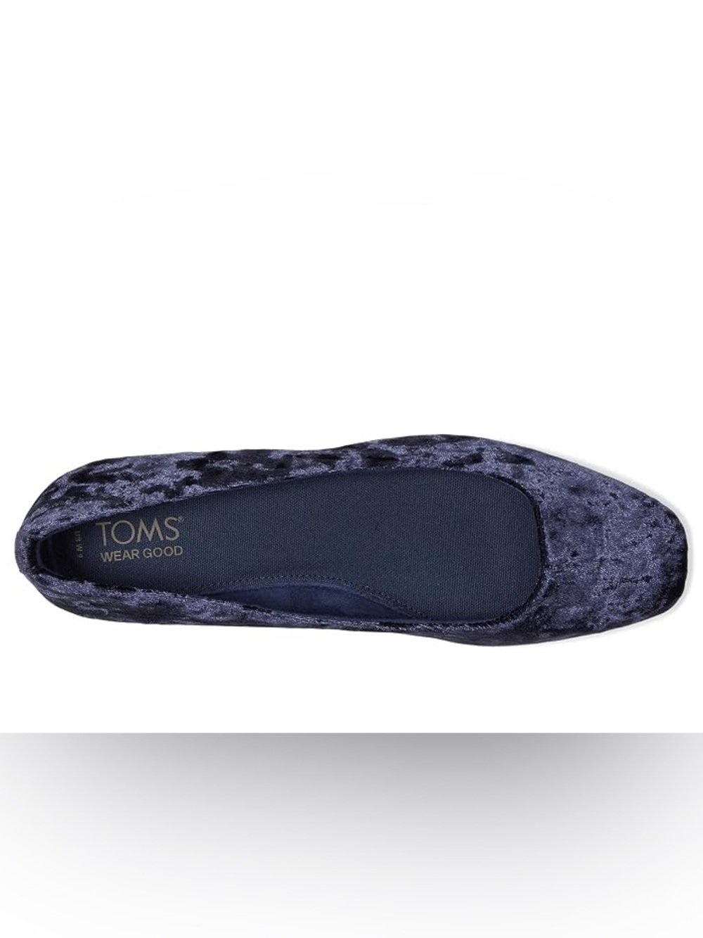 TOMS Briella Velvet Ballet Flat in Deep Navy 9